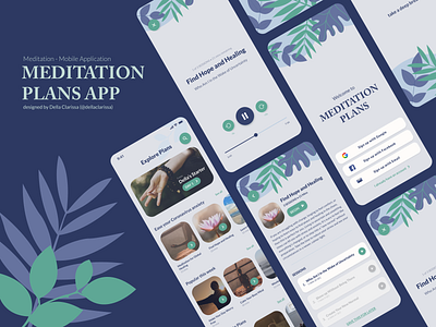 Meditation Plans App android app design app challenge design ios app ios app design meditation meditation app ui ui ux ui design uidesign uiux uiuxdesign