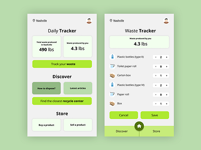 Concept App Design - Waste Management Application design flat minimal mobile app mobile app design mobile application mobile design mobile ui ui user experience ux