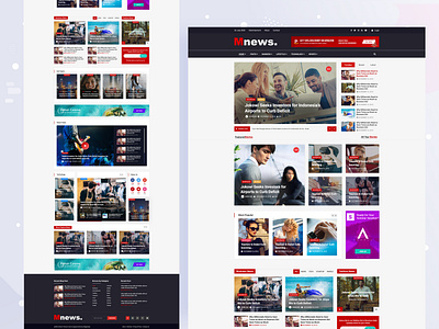 News paper Landing Page Concept