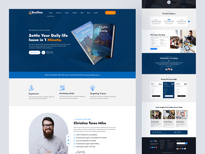 BookPress-Author Book Landing Page Design