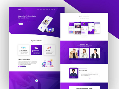 Mano-App Landing Page Design