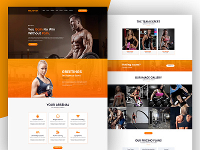 MaxGym Landing Page