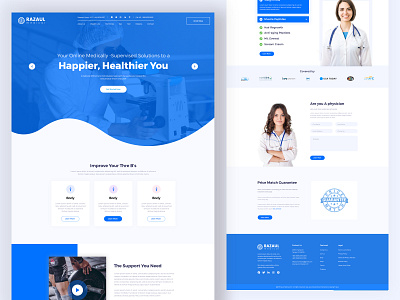 Medical Web Template activity branding design illustration landing mobile app redesign ux web web design