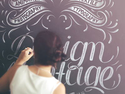 Design Montage | Process calligraphy chalk chalktype design handdrawn lettering paper pencil sketches type typography