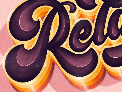 Relax Close Up custom type hand drawn lettering procreate relax type typography