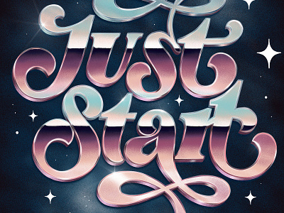 Just Start - 3D Letters Masterclass Close Up 3d lettering 3d letters custom type hand drawn lettering procreate type typography