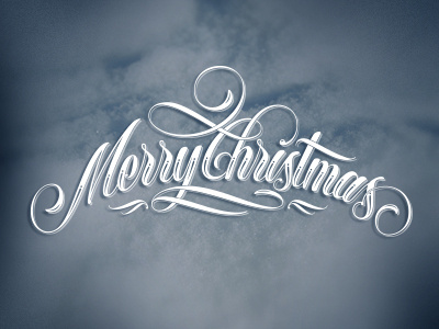 Christmas Lettering calligraphy christmas handdrawn lettering logo logotype merry snow type typo typography vector