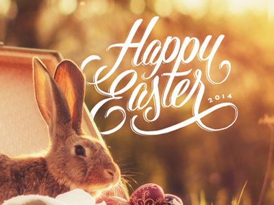 Happy Easter bunny calligraphy easter easter2014 handdrawn lettering type typo typography