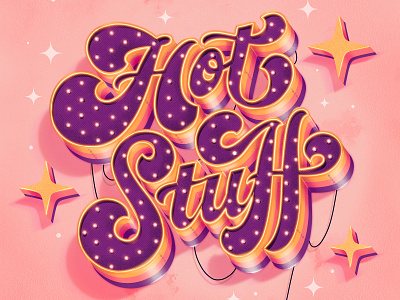 Hot Stuff – Retro Sign Masterclass custom custom type design hand drawn hand lettering illustration lettering logo procreate type typography