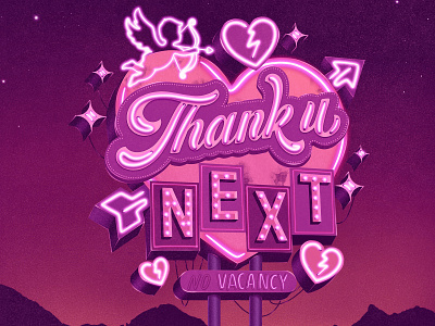 Thank u, next – Retro Sign Masterclass custom type design hand drawn hand lettering illustration lettering logo logotype procreate retro design retro logo retro sign type typography