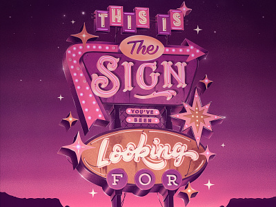This Is The Sign You've Been Looking For – Retro Sign Masterclas custom type hand drawn hand lettering lettering procreate procreate app procreate art procreate brushes retro lettering retro sign typography