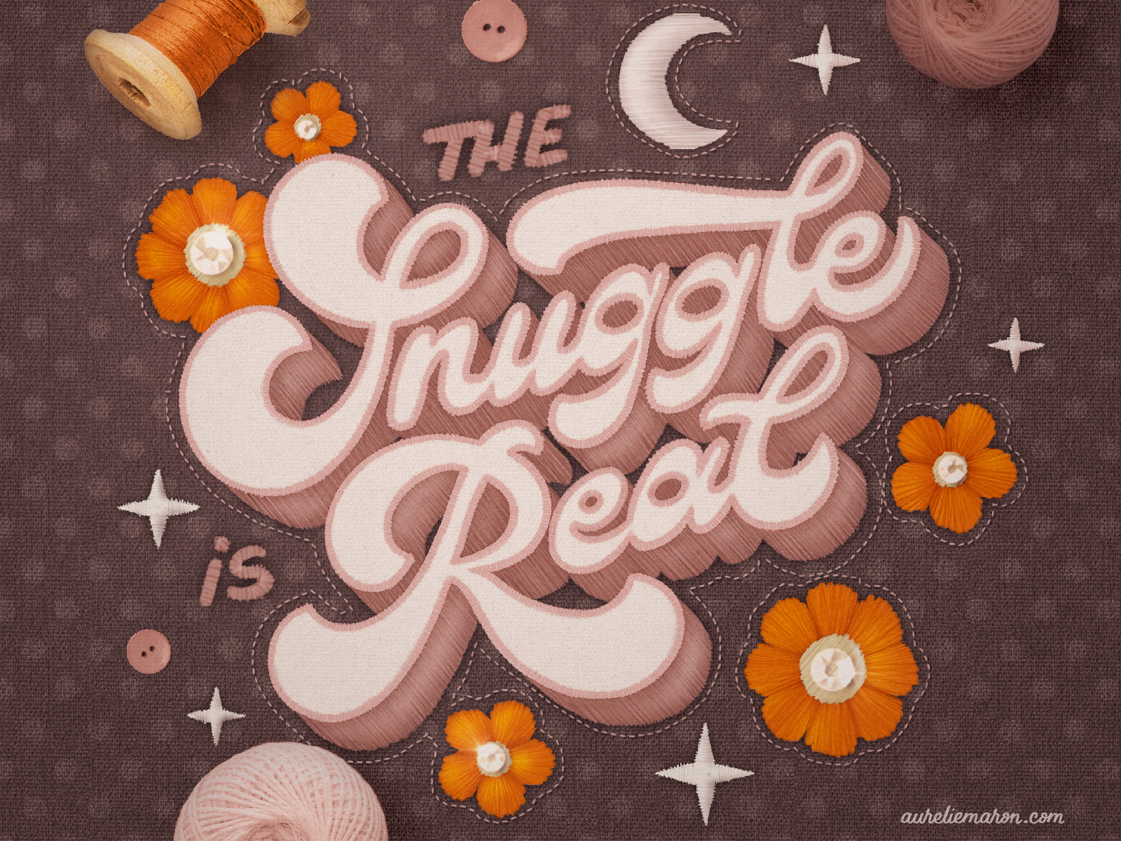 The Snuggle Is Real – Hand Lettering on Procreate by Aurelie Maron on ...