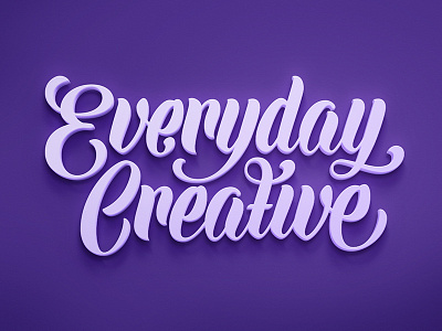 Everyday Creative Logo – 3D Effect 3d lettering logo logotype render typography
