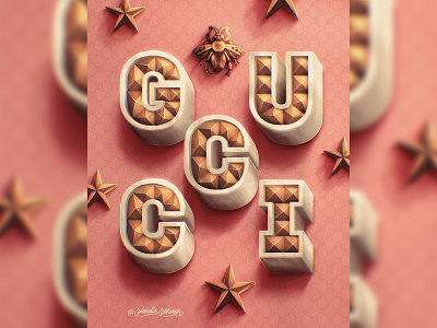 Gucci – Lettering Style Challenge on Procreate (2022) custom type design hand drawn lettering procreate type typography