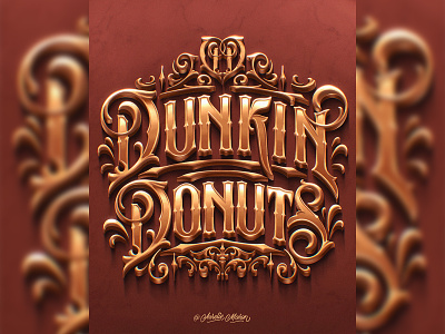 Dunkin' Donuts – Lettering Style Challenge on Procreate (2022) custom type design hand drawn lettering procreate type typography
