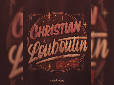 Louboutin – Lettering Style Challenge on Procreate (2022) custom type design hand drawn lettering procreate type typography