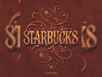 Starbucks – Lettering Style Challenge on Procreate (2022) custom type design hand drawn lettering procreate type typography