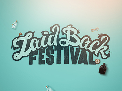 LaidBack Festival – Logo calligraphy custom type hand drawn lettering logo logotype sketches type typography
