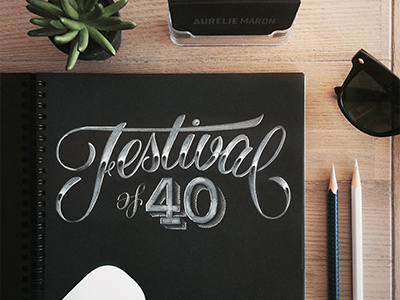 Festival of Forty – Chalk Typography brochure chalk typography custom type festival forty hand drawn lettering logo logotype poster type typography