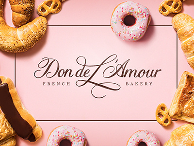 Don de l'Amour – Logo bakery brochure chalk typography custom type french hand drawn lettering logo logotype poster type typography