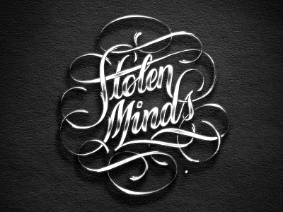 Stolen Minds calligraphy custom custom type hand drawn icon lettering logo logotype type typism typography vector