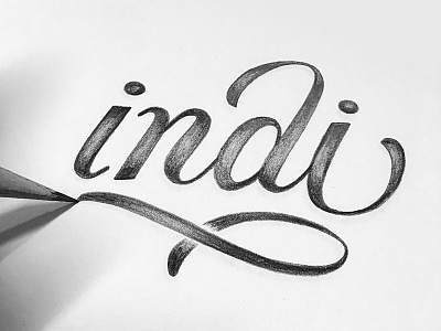 Indi Logo Sketch custom custom type hand drawn lettering logo logo process logotype pole pole dance type typography