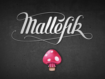 Malléfik branding logotype mushroom typography