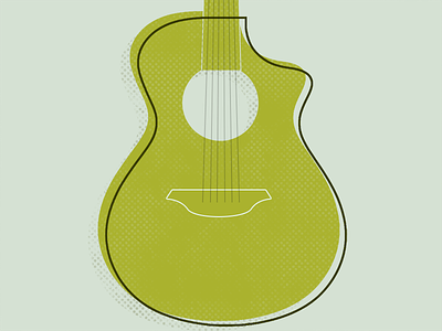 Took up the guitar! guitar illustration