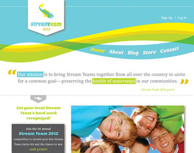 StreamTeam Home page competition environment streamteam watershed