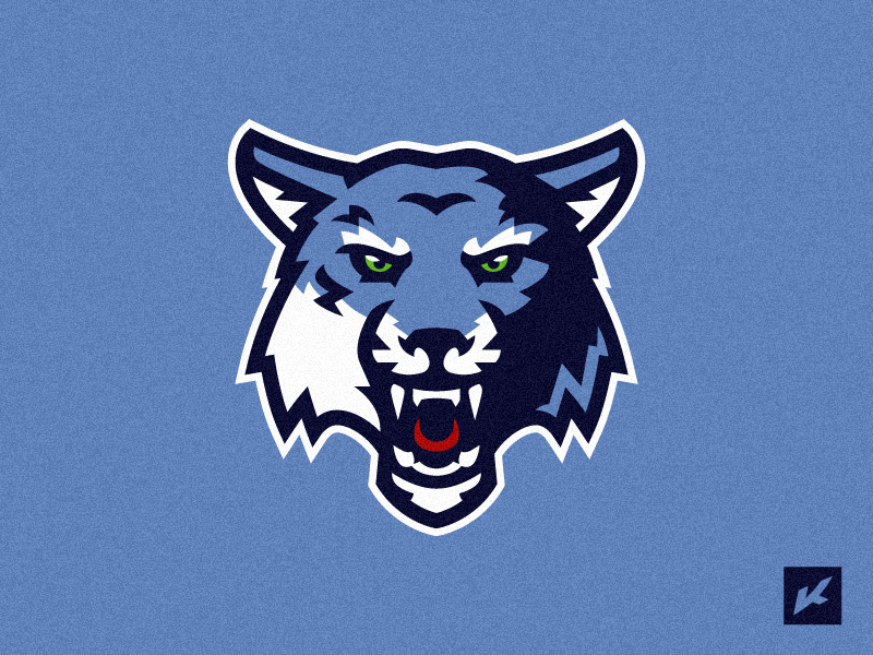 Sport logo mascot wolf by Kostymo on Dribbble