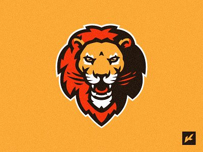 Lion mascot sport logo