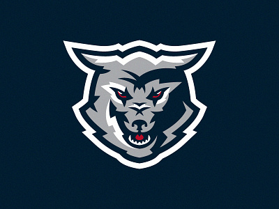Logo wolf animal cybersport emblem esport hockey logo mascot sport team wolf