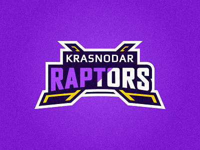 Logo for the hockey club. Raptors of Krasnodar. animal dinosaur emblem hockey logo mascot raptor sport stick team