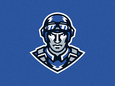 Logo for the hockey club "Aviators MAI" Moscow airman aviator emblem hockey logo mascot pilot soldier sport team