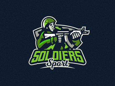 Soldier's logo aks74u emblem hockey logo mascot russian soldier sport team warrior