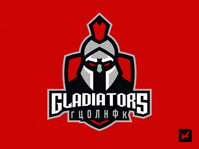 "Gladiators" GCOLIFK emblem gladiator hockey illustration logo mascot sport student team warrior
