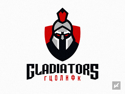 "Gladiators" GCOLIFK emblem gladiator hockey logo mascot spartan sport team warrior