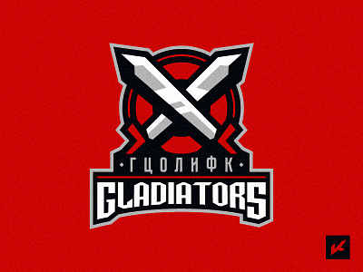 "Gladiators" GCOLIFK emblem hockey logo shield sport sword team warrior
