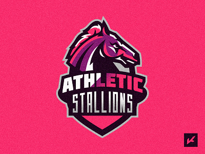 Stallion logo animal emblem hockey horse illustration logo mascot sport stallion team