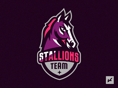 Stallion logo animal emblem hockey horse logo mascot sport stallion team