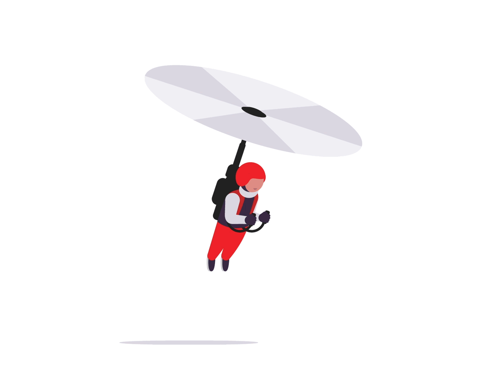 Akbank Illustrations aftereffects android animation app banking fintech flying gif helicopter human illustration illustrator investments ios jetpack motion onboarding red technology uiux