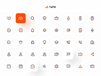 Tapsi Icon Design design flat flat illustration icon icon set icons icons design icons pack icons set iconset identity illustration illustrator logo lyft minimal taxi uber ui vector