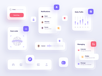 Iconly With Components branding chart design game icon icon set icons iconset iconsset illustration illustrator logo manage navigation qr scan search voice