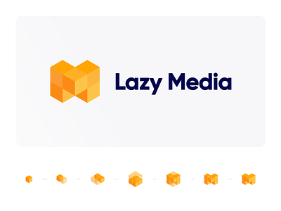 Lazy Media app branding design flat icon identity identity design illustraion illustration illustrations illustrator lazy logo media minimal ui