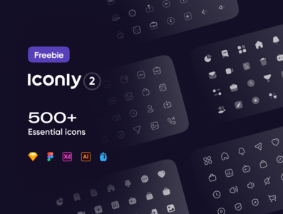 Freebie: Iconly 2 | Essential icons dashboard profile icons set icon design icons design essential icons iconset icons pack icon set icons essential illustrator ui vector icon minimal flat illustration design