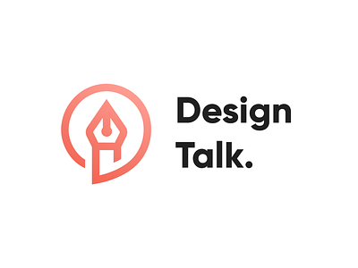 Design Talk Logo branding design design talk designer designers flat icon illustration illustrator logo design logotype minimal orange talk ui vector