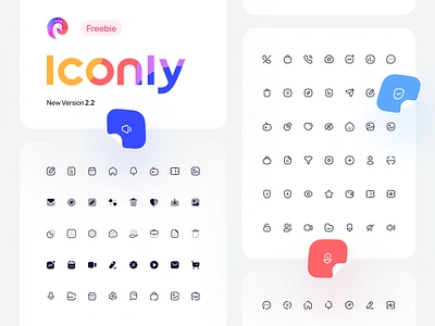 Freebie: Iconly V2.2 New Type design essential icon icon design icon designer icon pack icon set icon sets iconly iconography icons icons pack icons set iconset illustrator logo ui vector