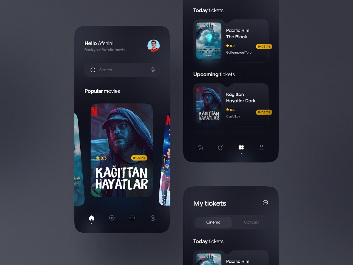 Cinema App P1 by Afshin T2Y for Piqo Design on Dribbble