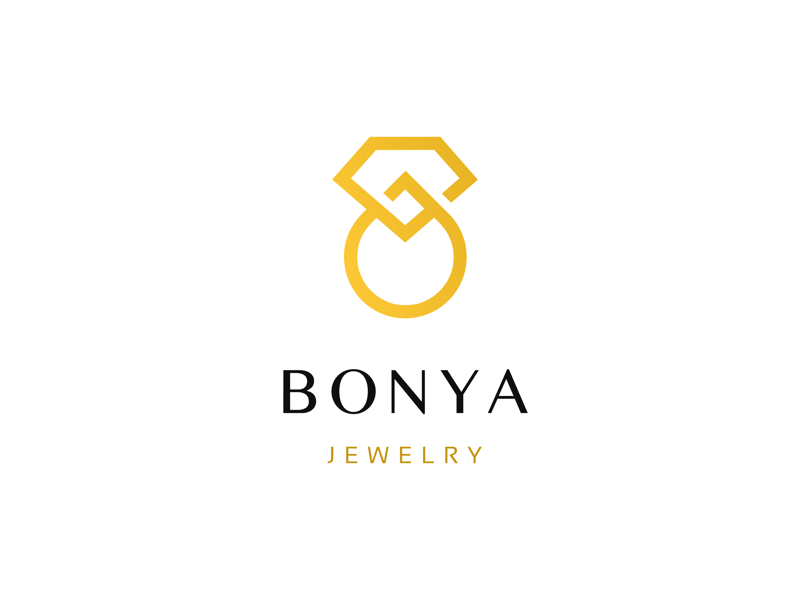 Jewelry logo design h letter Royalty Free Vector Image