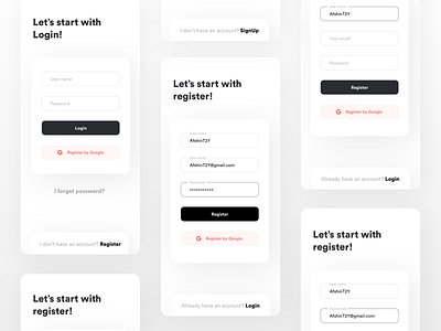 login and register